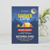 Summer Camp Flyer Kaart (Staand voorkant)