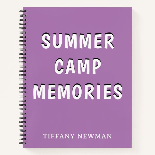 Summer Camp Memories Notitieboek (Voorkant)