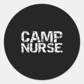 Summer Camp Nurse Gift Appreciation Idea For Camp  Ronde Sticker (Voorkant)