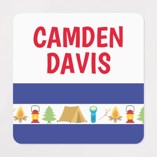 Summer Camp Personalized Clothing Labels (Design 2)