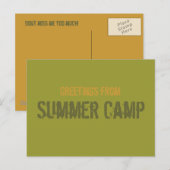 Summer Camp Postcard Briefkaart (Voorkant / Achterkant)