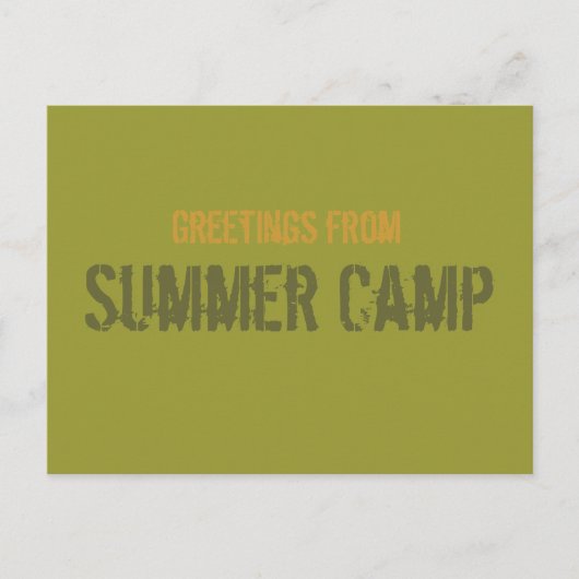 Summer Camp Postcard Briefkaart (Voorkant)