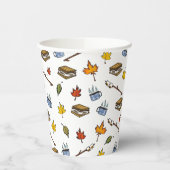 Summer Camp S’mores Campfire Happy Camper Bonfire Papieren Bekers (Links)