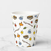 Summer Camp S’mores Campfire Happy Camper Bonfire Papieren Bekers (Voorkant)