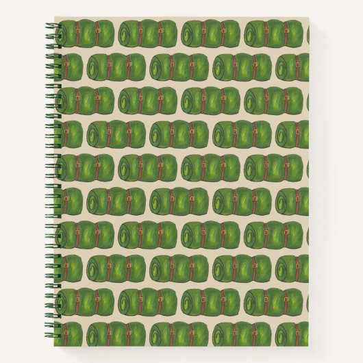 Summer Camp Sleeping Bag Green Tent Camping Notitieboek (Voorkant)