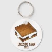 Summer Camp Toasted Campfire Marshmallow S'mores Sleutelhanger (Voorkant)