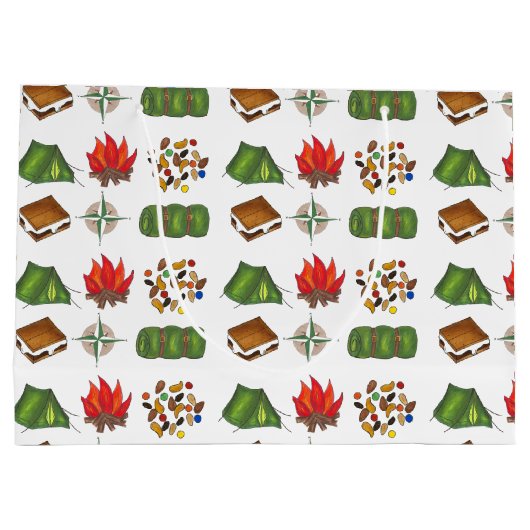 Summer Camping Tent Fire Compass-tas Large Cadeautasje (Achterkant)