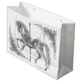 Summer Carousel Horse Draft Gift Bag Groot Cadeauzakje (Voorkant Gekanteld)
