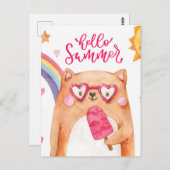 Summer Cat Briefkaart (Voorkant / Achterkant)