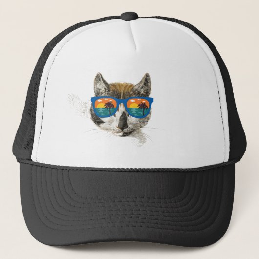 Summer Cat Funny Cat Trucker Pet (Voorkant)