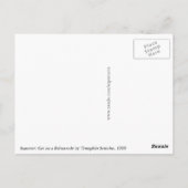 Summer Cat op Balustrade  kunst Briefkaart (Achterkant)