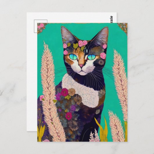 Summer Cat, Postkruising Briefkaart (Voorkant / Achterkant)