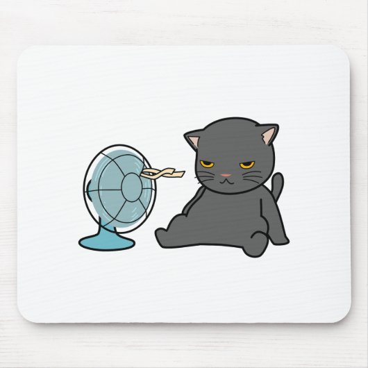 summer cats design infront of fan | dogs design muismat (Voorkant)