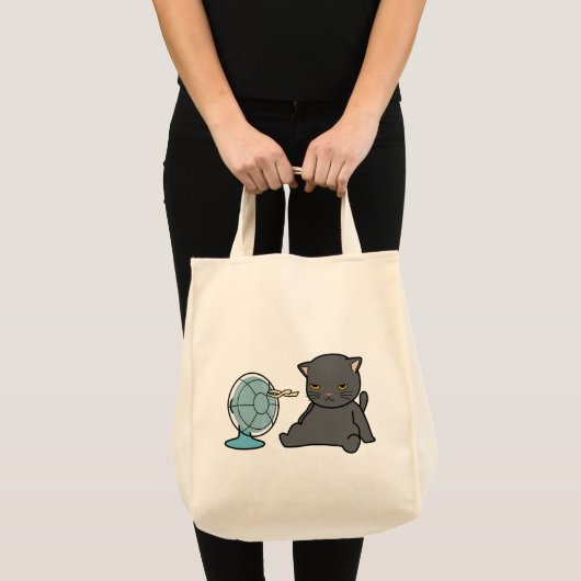 summer cats design infront of fan | dogs design  tote bag (Voorkant (product))