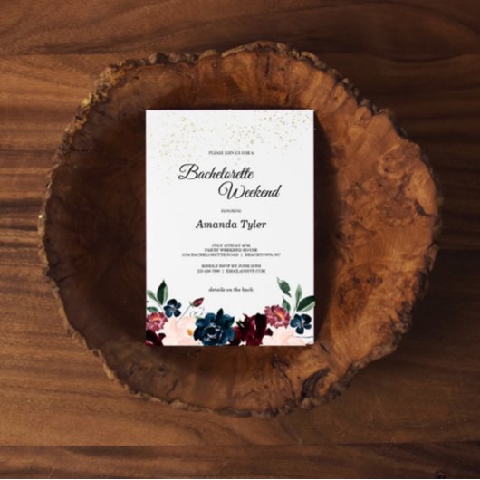 Summer Celebration Bachelorette Weekend Invitation Kaart