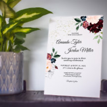 Summer Celebration Glitter Wedding Invitation