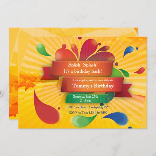 Summer Celebration Kaart (Voorkant / Achterkant)