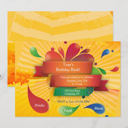 Summer Celebration Kaart (Voorkant / Achterkant)