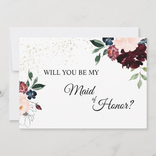 Summer Celebration Maid of Honor proposal Kaart (Voorkant)