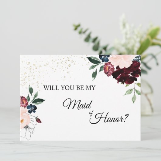 Summer Celebration Maid of Honor proposal Kaart (Staand voorkant)