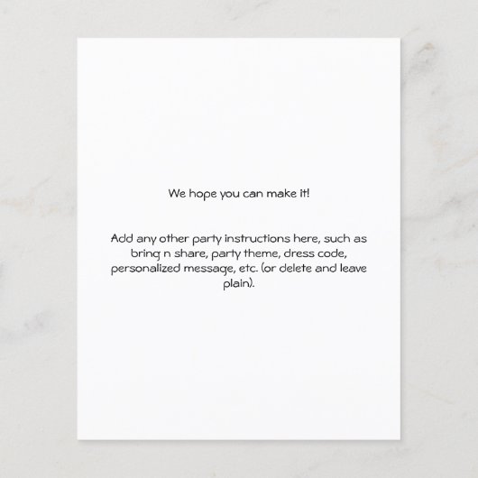 Summer Celebration Party Flyer (Achterkant)