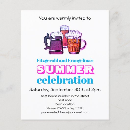 Summer Celebration Party Flyer (Voorkant)