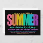 Summer Celebration Party Kaart (Voorkant / Achterkant)