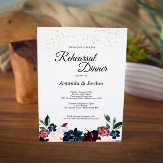 Summer Celebration Rehearsal Dinner Invitation Kaart