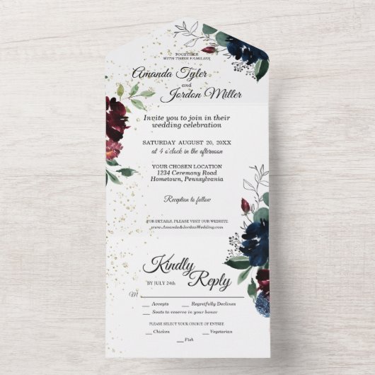 Summer Celebration Weddenschap in één uitnodiging (Binnen)