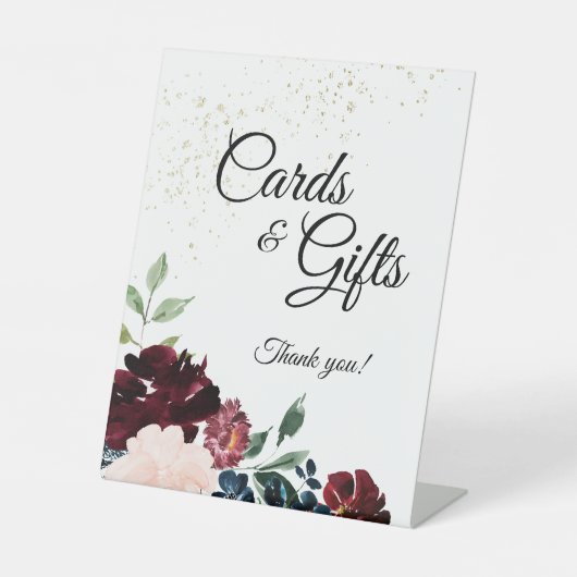 Summer Celebration Wedding Cards and Gifts Reclamebord Met Voetstuk (Voorkant)