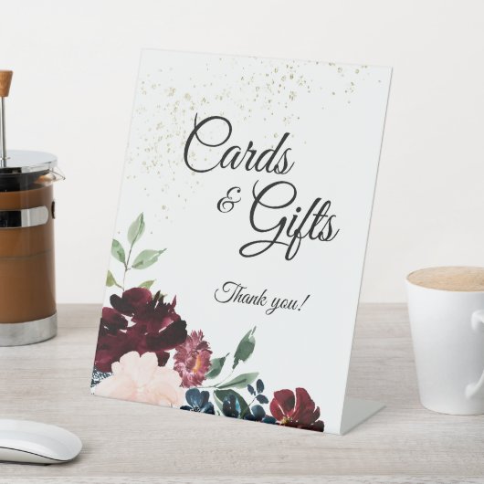 Summer Celebration Wedding Cards and Gifts Reclamebord Met Voetstuk (Insitu)