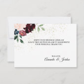 Summer Celebration Wedding Dank je platte Kaart (Achterkant)