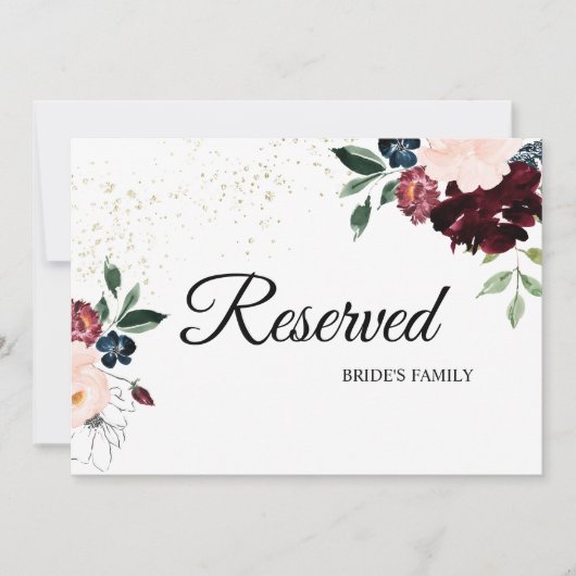 Summer Celebration Wedding Reserved Sign (Voorkant)