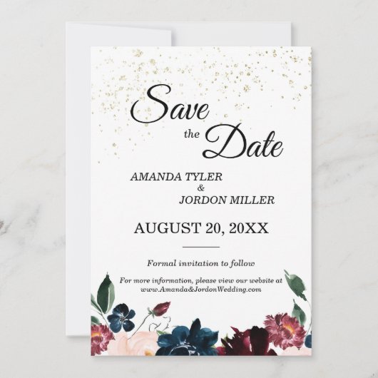 Summer Celebration Wedding Save the Date (Voorkant)