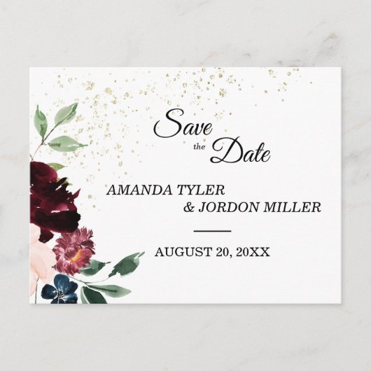 Summer Celebration Wedding Save the Date Postcard Aankondigingskaart (Voorkant)