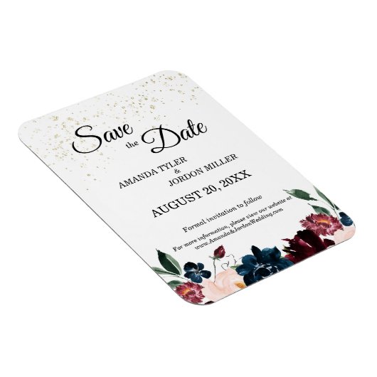 Summer Celebrding Wedding Save the Date Magnet Magneet (Rechterzijde)