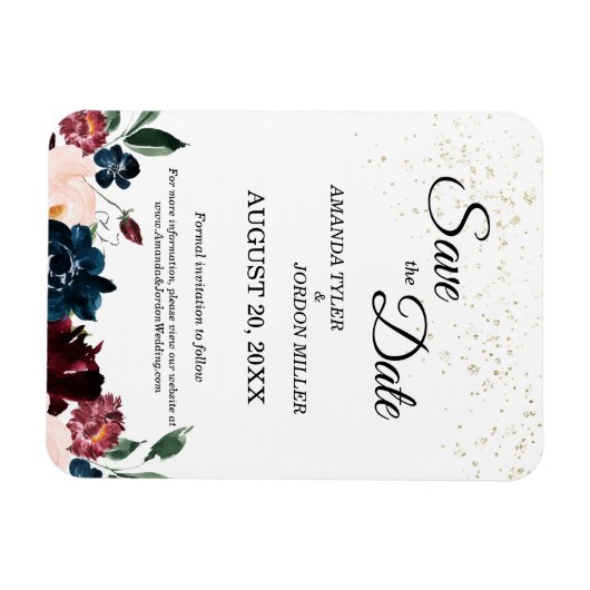 Summer Celebrding Wedding Save the Date Magnet Magneet (Horizontaal)