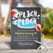 Summer ChalkBoard Pool Birthday Kaart