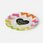 Summer Chevron Birthday Paper Borden Papieren Bordje (Gekanteld)
