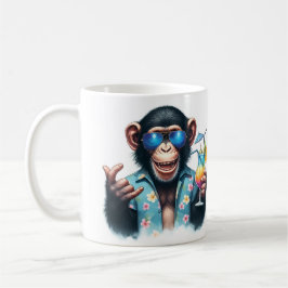 Summer Chill Chimp Chillin - Zonnebril & Cocktail Koffiemok