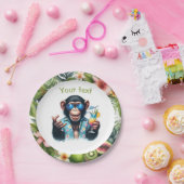 Summer Chill Chimp Chillin - Zonnebril & Cocktail Papieren Bordje (Feest)