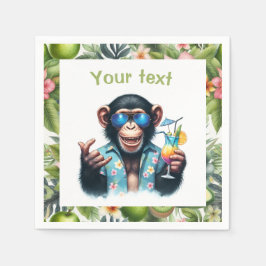 Summer Chill Chimp Chillin - Zonnebril & Cocktail Servet