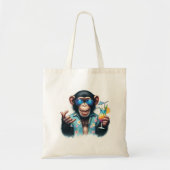 Summer Chill Chimp Chillin - Zonnebril & Cocktail Tote Bag (Voorkant)