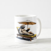 Summer chill vibes Sloth Koffiemok (Voorkant rechts)