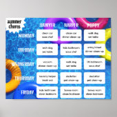 Summer Chore Chart Poster (Voorkant)