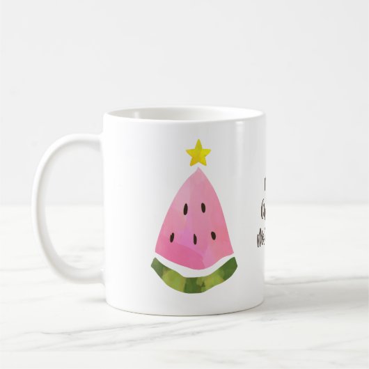 Summer Christmas Watermelon Tree Message Cup Mok (Links)