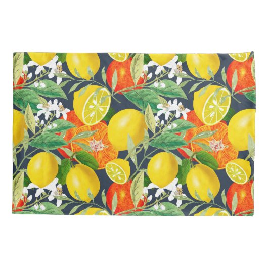 Summer, citrus, boho, bohemen, bloemMiddellandse Z Kussensloop (Achterkant)