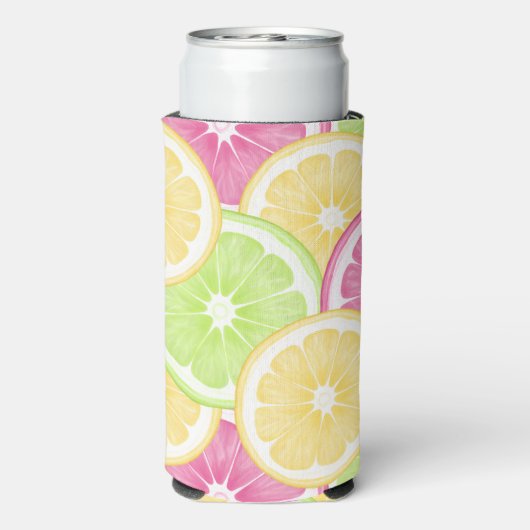 Summer Citrus Can Coozie | Seltzer - Fles - Can (Seltzer Achterkant)