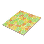 Summer Citrus Fruit Pattern Tegeltje (Zijkant)