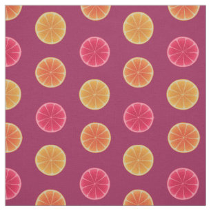 Summer Citrus Fruit Slice Tropical  Patroon Stof